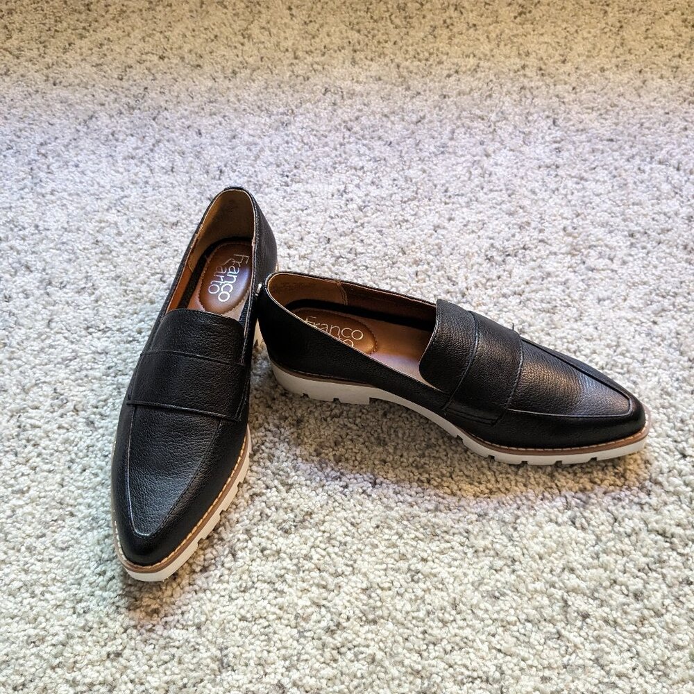 Franco Sarto Draco Loafers, Almond Toe, Size 6